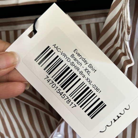 Active After Coffee Striped Button Down - Picture 6 of 9